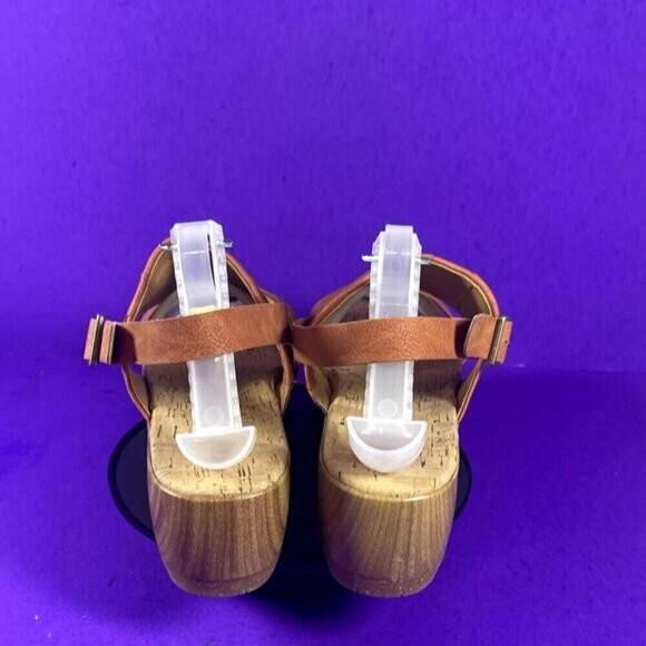 Korks Fraya Orange Cinnamon Nubuck Wedge Clog Sandals Women's Shoe Size 10-NEW - Picture 4 of 9